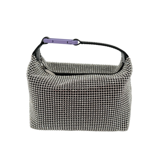 EERA Moon Bag Crystal Mesh with Lilac Snap Hook - Picture 1 of 15